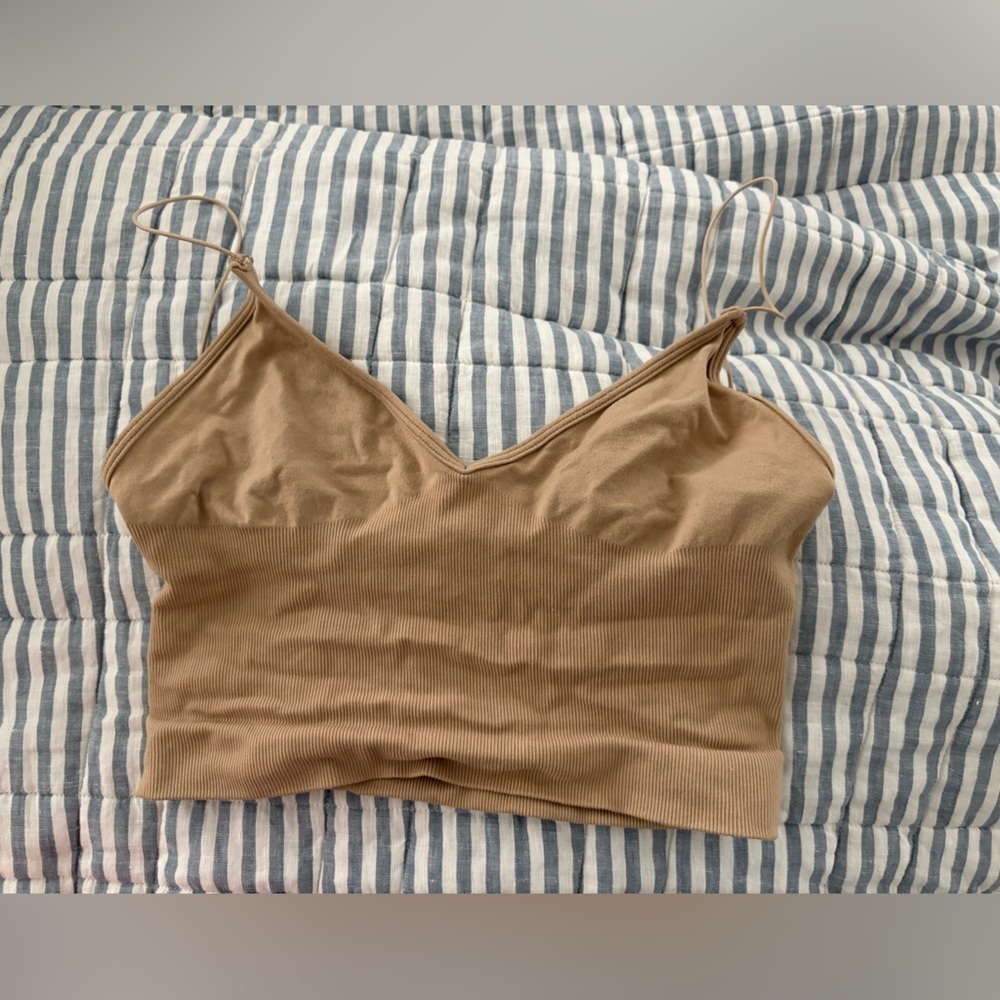 Intimately Free People Womens cropped Cami Top Beige